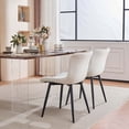 thumbnail image 6 of YOUNIKE Dining Chair Set of 2 PU Leather Diamond Grid Upholstered Modern Dining Room Side Chair , White, 6 of 7
