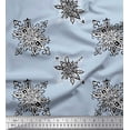 thumbnail image 1 of Soimoi Satin Silk Fabric Floral Block Print Fabric by The Yard 42 Inch Wide, 1 of 3