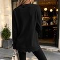 thumbnail image 6 of Xaqiouau Womens Oversized Crewneck Sweatshirt Scalloped Hem Long Sleeve Pullover Tunic Top Loose Fit Lightweight Casual Fall Winter Tops, 6 of 7