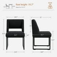 thumbnail image 4 of Zesthouse 18.3" Boucle Dining Chairs Set of 2, Extra Thick Upholstered Side Chair with High Back and Metal Legs, Modern Armless Kitchen Chairs for Dining Room, Black, 4 of 10