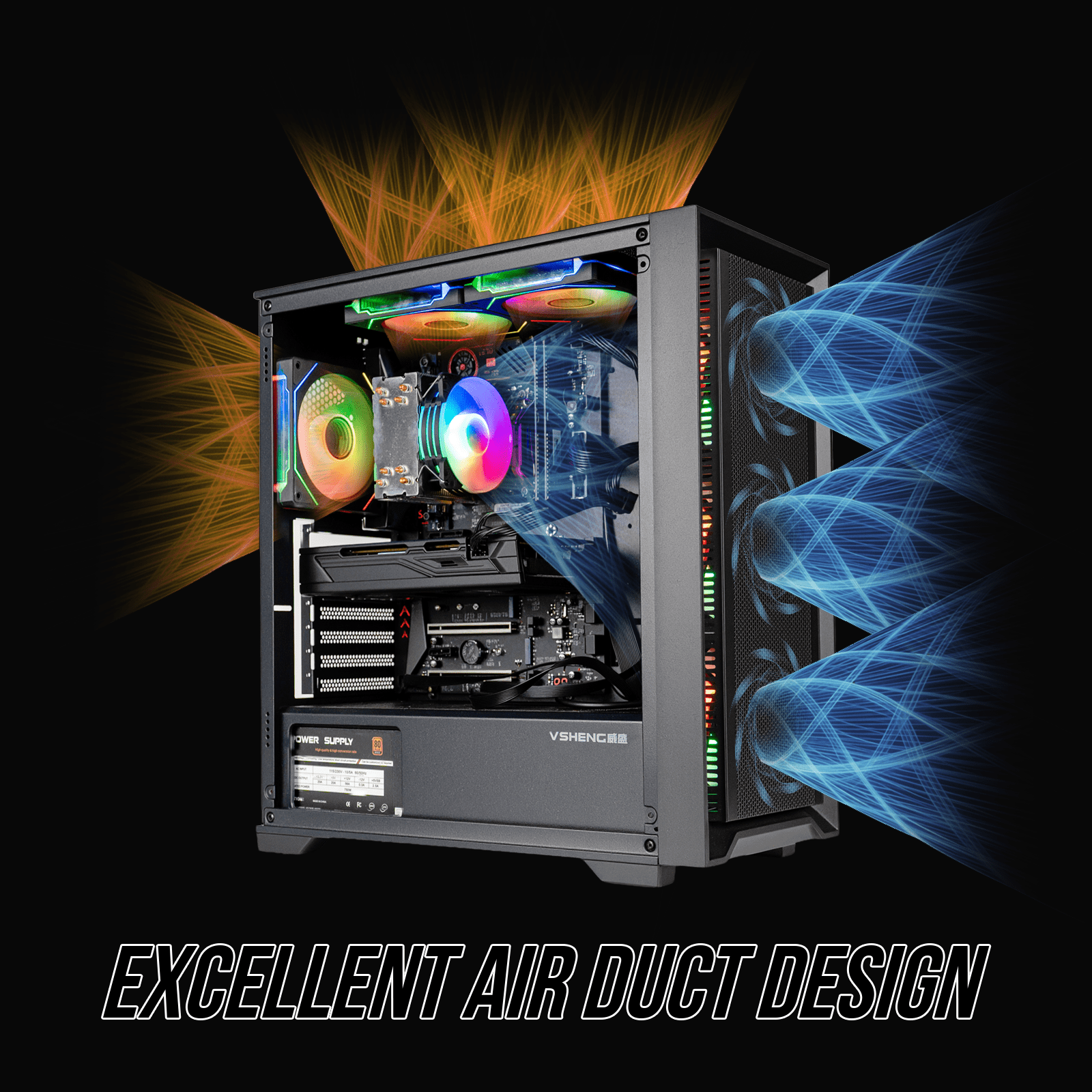Gaming PC Desktop Intel i7-8700, Radeon R9 350, 16GB RAM, 400GB