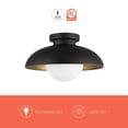thumbnail image 2 of FM522016MBOP-Alora Lighting-Rubio - 1 Light Flush Mount-11.13 Inches Tall and 16 Inches Wide-Matte Black Finish, 2 of 7