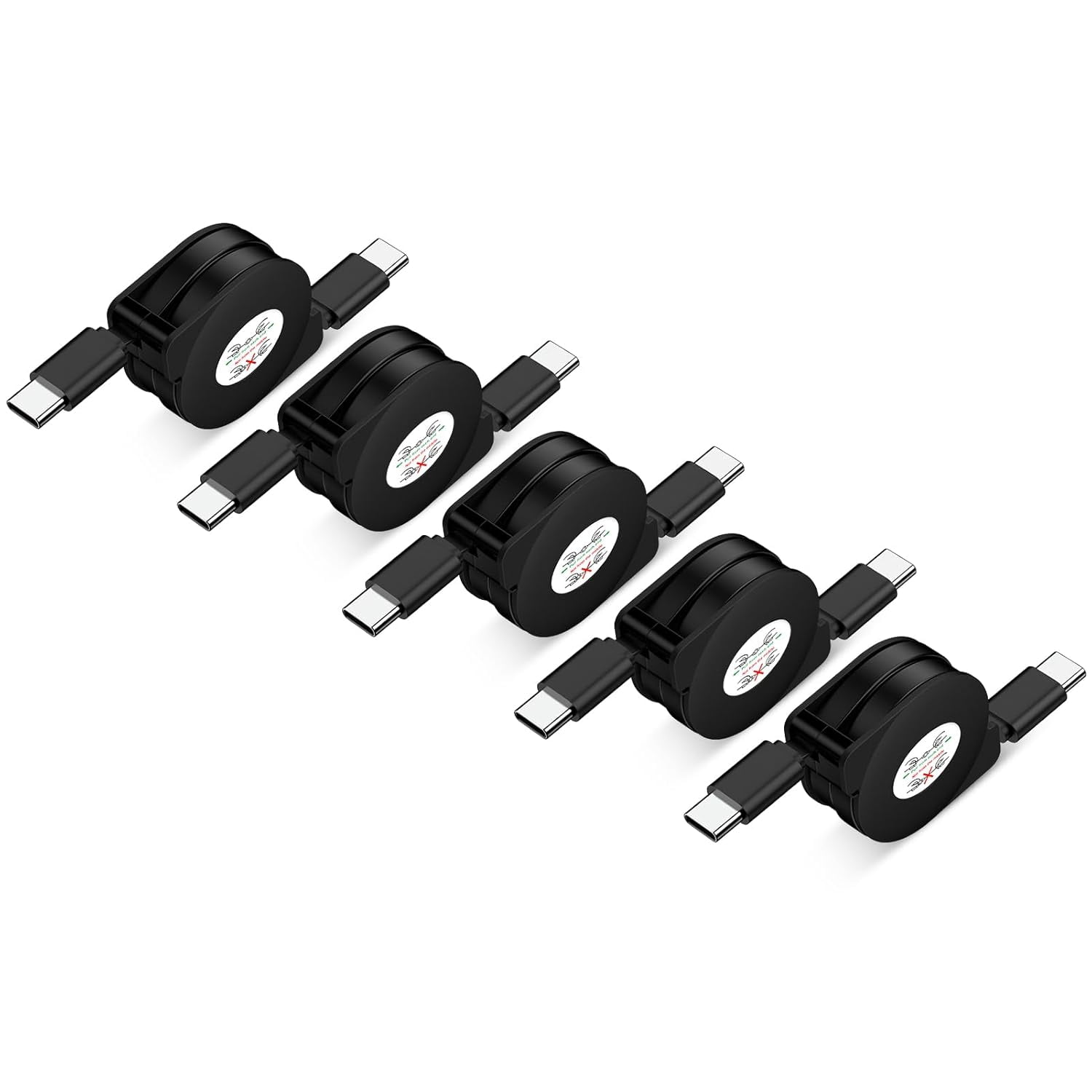 MHAWBL-5Pack Retractable Car Charger USB C Cable Android Phone Charger Fast Charging Cord 3.3FT for Samsung Galaxy A37/A57/S26 Ultra/A17/A36/A56/S25FE/A16/A54/S24/Z Fold7,iPhone 17 Pro Max 16e 15,Pix
