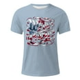 thumbnail image 3 of Icvfdpl Male Independence Day Print Short Sleeve Crew Neck T Shirt Fashion Trend Bottoming Shirt, 3 of 4