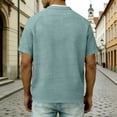 thumbnail image 6 of HBYJLZYG Men's Cotton Linen Blend Henley T-Shirt with 3-Button Placket, Short Sleeve, Raglan Sleeve, Breathable, S-XXXXL for Everyday & Outdoor, 6 of 8