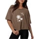 thumbnail image 1 of Camisetas Sobredimensionadas para Mujeres Gota Hombro Cuello Redondo Cultivo Top de Entrenamiento, Blusa de Verano Casual para Diario Y Fitness, 1 of 5