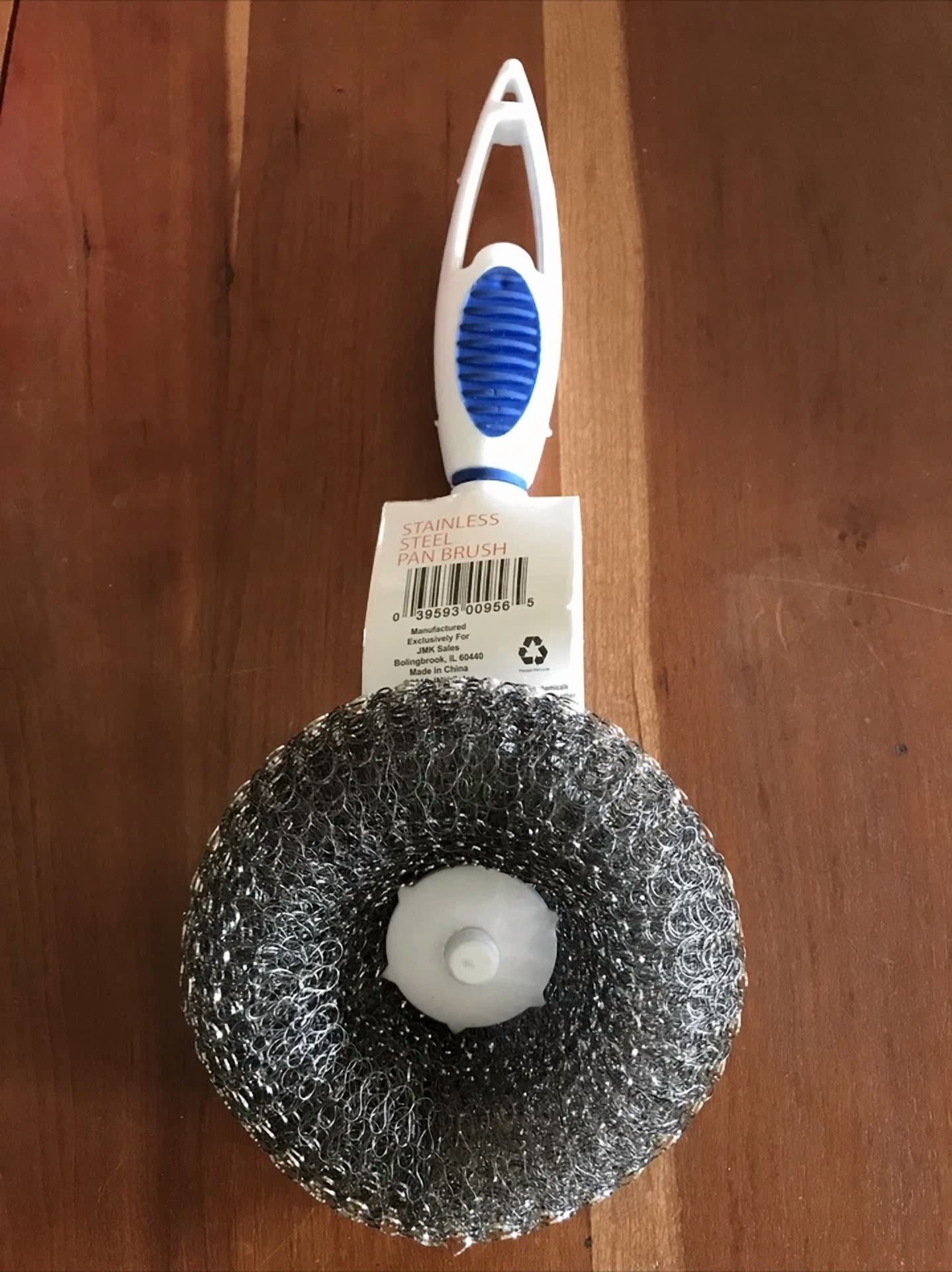 CRESTIN- Jmk Stainless Steel Pot & Pan/Grill Scrubber Brush With Handle