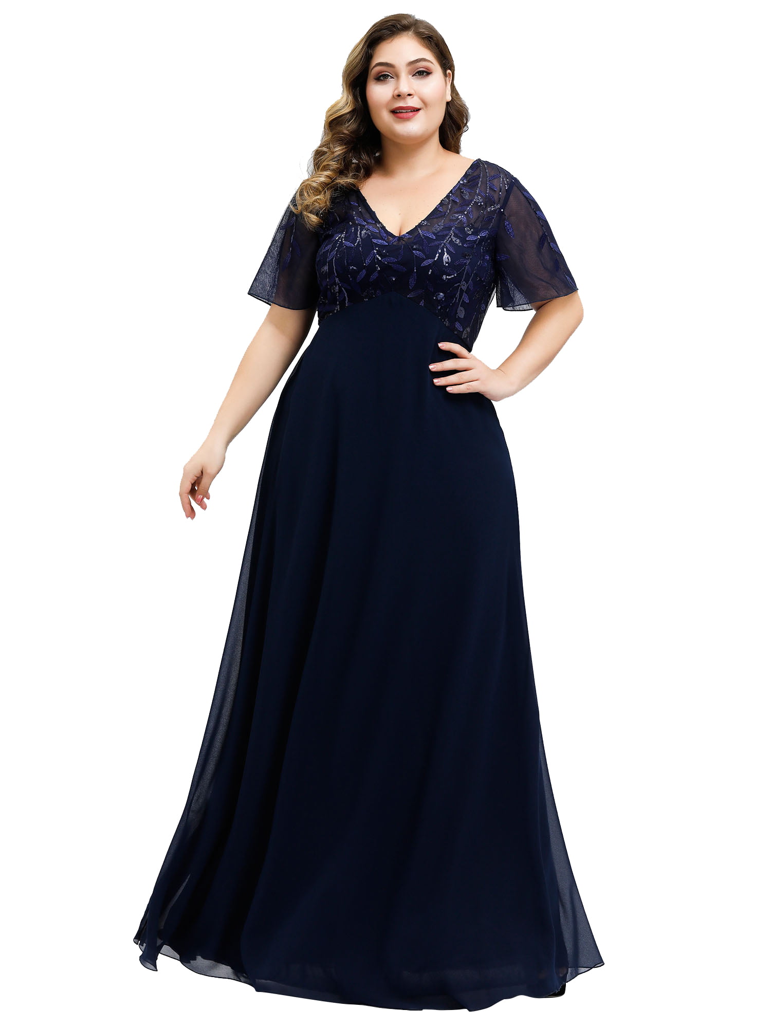 Ever-pretty Plus Size Formal Chiffon Evening Gown Cocktail Mother Of Bride Dress