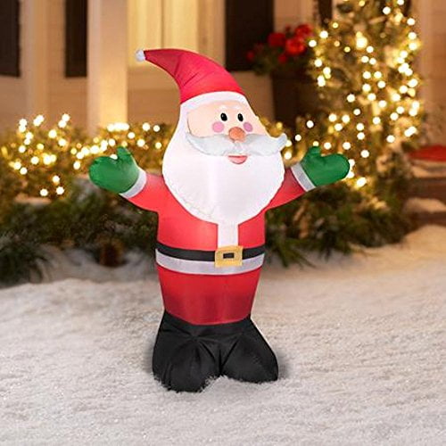 Décoration de Noël Gonflable 4 Père Noël pour les Fêtes
