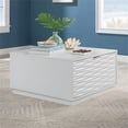 thumbnail image 3 of Pemberly Row Contemporary Engineered Wood Coffee Table in White, 3 of 14