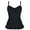 Black, variant on Hilor Womens Plus Size Tankini Top Retro Ruched Swimsuit Top with Ruffle Hem