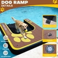 thumbnail image 6 of Inflatable Dog Pool Ramp, Floating Dog Boat Ramp for Lake & Dock, 5ft x 4ft, Supports 230lbs, Teak/Yellow, 6 of 8