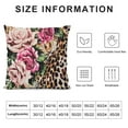 thumbnail image 5 of Creowell Leopard Print Roses Maximalist Print Pillow Covers for Couch High-Quality 1PC 20x20in, 5 of 5