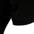 thumbnail image 4 of WREESH Men's Casual Solid Button Short Sleeve Collar Pullover T-Shirt Top Men's Ribbed Four Button Shirt Top Black, 4 of 9