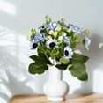 thumbnail image 2 of SLYNSHome 15 Head Artificial Flowers Blue Daisy Flowers UV Resistant Outdoor Fake Wildflowers with Stems Faux Greenery Plants for Wedding Garden, 2 of 6
