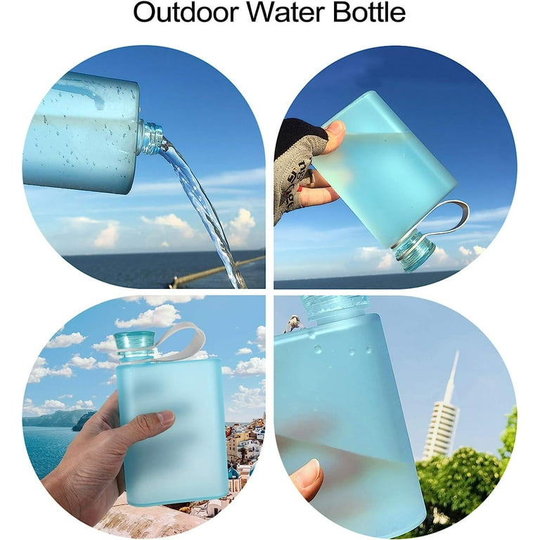 Slim Water Bottles 400ml Flat Water Bottle Portable Travel Mug Bpa Free A5 Water  Bottle For Sports Camping Gym Fitness Outdoor - AliExpress