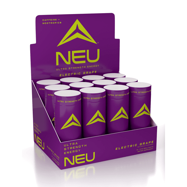 NEU Extra Strength Nootropic Energy Shots, Energy Drink