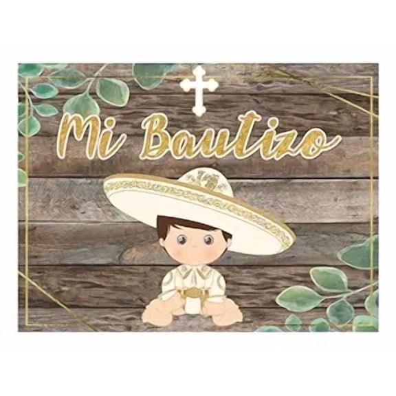 Adorable Mi Bautizo Edible Icing Image Cake Topper, by Tnct.
