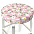 thumbnail image 3 of KLL Daisies Flowers Round Bar Chair Cushion Cover ,Bar Stool Protector with Elastic, Soft Washable, 3 of 6