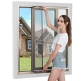 thumbnail image 1 of DIY Magnetic Window Screen Max 75"x51"((190x130cm) Fits Any Size Smaller Adjustable Easy Installation&iuml;&frac14;? White Frame fire-Retar, 1 of 6