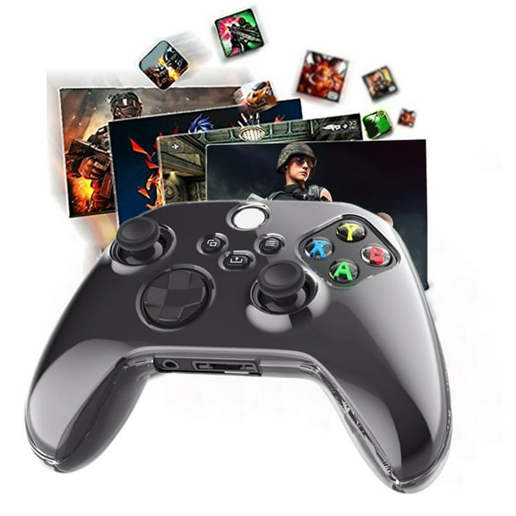 husxh Clear Crystal Case Anti-Slip Protective Cover Shockproof Transparent Skin Housing Case for Xbox Series X/S Controller