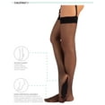 thumbnail image 2 of THIGH HIGH STOCKINGS | SEAMED SUSPENDER PANTYHOSE | 15 DEN | BLACK, SKIN | ITALIAN HOSIERY | (S, BLACK), 2 of 7