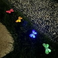 thumbnail image 6 of Solar-Powered Butterfly String Lights - 4 Cute Solar Butterflies with 1 Solar Panel, Automatic Nighttime Illumination, Outdoor Decorative Lighting for Backyard, Garden, Lawn - Easy Setup with Stakes, 6 of 7
