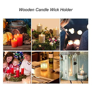  Wooden wick holder, Wick Centering Tool for Single Wooden Wick  Candle, 1-Wooden Wick Stabilizer, Wooden Wick Holder, Wick Stabilizer for Candle  Making (3) : Home & Kitchen