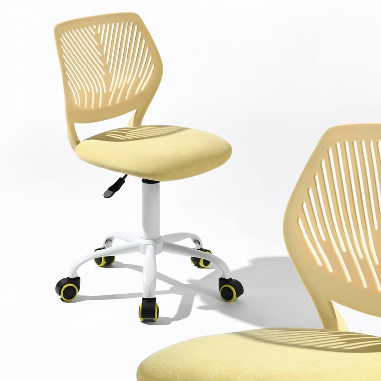 Homy Casa Desk Chair Height Adjustable Small Study Computer Task Chair for Student Children Teens with Wheels Yellow Walmart