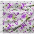 thumbnail image 2 of Soimoi Watercolor Floral Printed,Cuddle Minky Fabric, Sewing Fabric By The Yard 56 Inch Wide,Decorative Plush Soft Fabric, Baby Garments, Toys And Blankets, Purple, 2 of 5