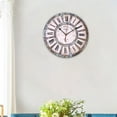 thumbnail image 5 of Axioma 12 inch Wooden Wall Clock Non Ticking Round Battery Operated Wall Hanging Quartz Roman numerals, 5 of 6