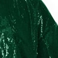 thumbnail image 3 of Women's Gameday Couture Green Miami Hurricanes Sequin Striped Cropped Fashion Jersey T-Shirt, 3 of 3