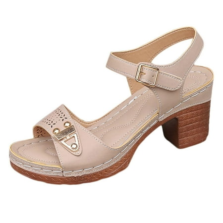 

Jungdeepe Women s Large Size High Heeled Sandals Outer Wear Slides Women Adjustable Size 13womens Sandals Glitter Slide Sandals for Women Woman Slide Sandals Wedge Sandals for Women on