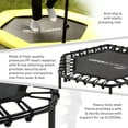 thumbnail image 4 of Upper Bounce 50" Mini Trampoline with Adjustable T-Shaped Handrail – Hexagonal Rebounder Fitness Trampoline for Kids & Adults - Yellow, 4 of 7