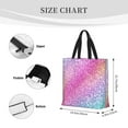 thumbnail image 3 of Wukai Fun Rainbow Pink Print Reusable Grocery Bag Shopping Bags with Zipper Shoulder Shopping Handle Bag Suitable for Outdoor Convenient Daily Bag, 3 of 8
