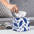 thumbnail image 5 of Goofa Whale Tissue Box Cover PVC Leather Tissue Holder Square Facial Tissue Case Facial Paper Organizer Dispenser for Bathroom, Vanity Countertop, 5 of 8