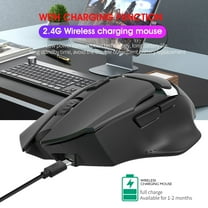 Latrodar 2.4G Wireless Mouse Game USB Charge 2400DPI Adjustable Gaming Mouse Mice For PC Secure black 6x4 Inch Home Gadgets