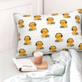 thumbnail image 4 of Vsdgher Cute Duck With Headphone Pillow Cases, Pillow Covers - suit sofa or office-16"x24", 4 of 6