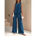 thumbnail image 2 of MOSHU Two Piece Lounge Sets for Women Loose Fit Tank Tops and Wide Leg Pants with Pockets Solid Summer Sets, 2 of 9