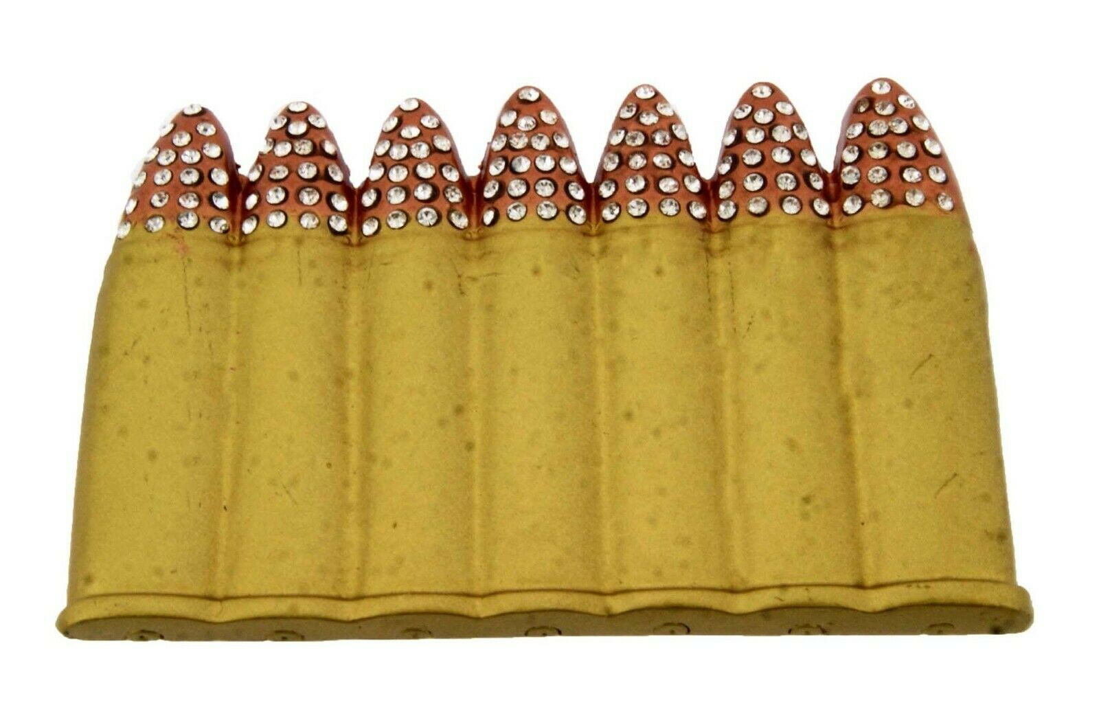 Bullets Belt Buckle Halloween Costume Gift Metal Silver Fashion Unisex Men Women