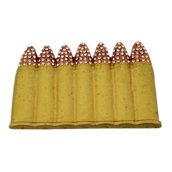 Bullets Belt Buckle Halloween Costume Gift Metal Silver Fashion Unisex Men Women