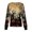 Vermilion, variant on Domzest Halloween Scrub Top for Women Long Sleeve Halloween Print Nurse Working Uniform Button Front Cute Scrub Top Green 4XL