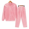 thumbnail image 2 of NMMUED Sweat Suit Women Sweat Set Workout Sets for Women Sweatshirt Sets for Women Active Wear Sets for Women, Pink XXXL, 2 of 9