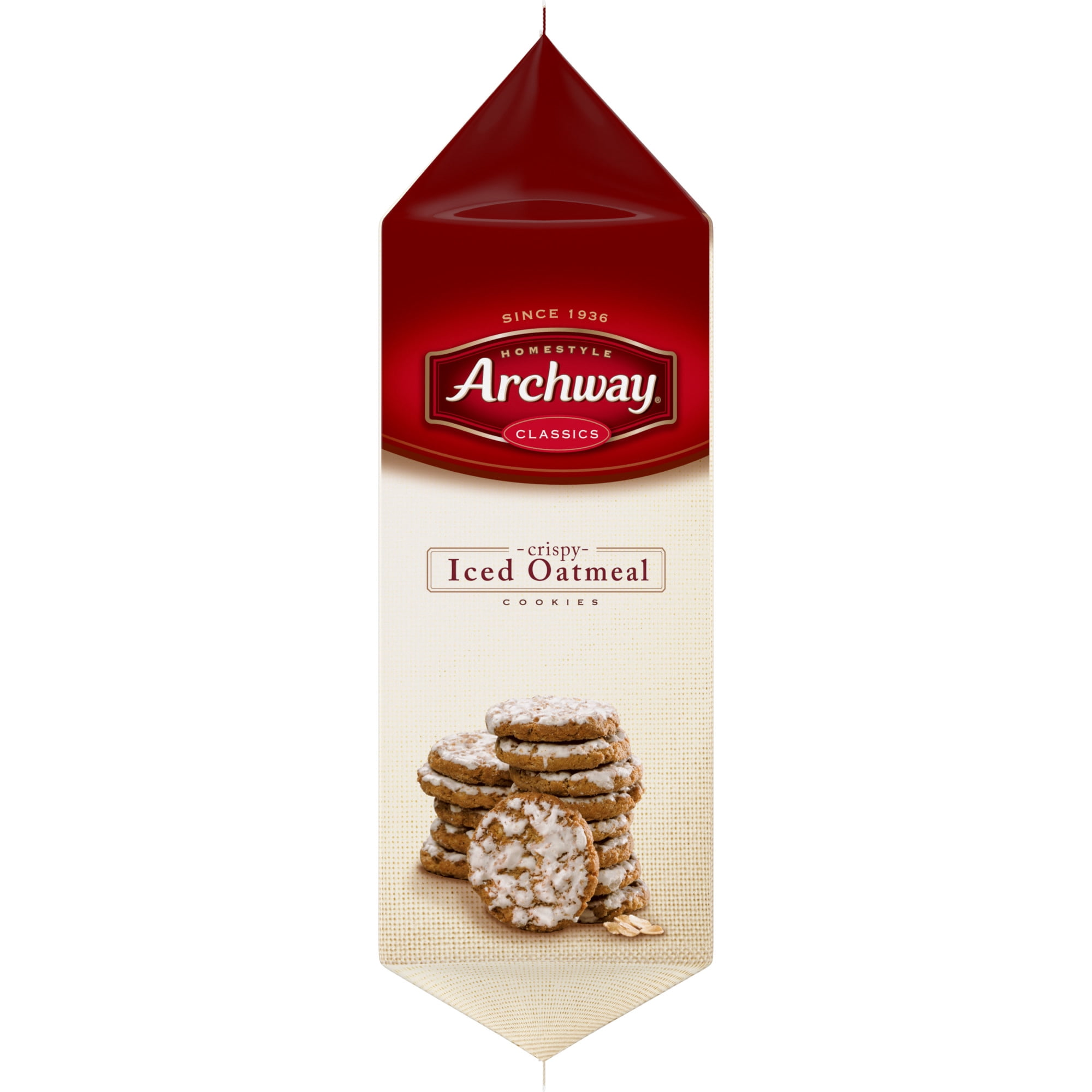 (2 pack) Archway Cookies, Crispy Iced Oatmeal Cookies, 12 oz