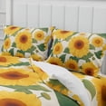 thumbnail image 4 of TeasBank 3D Print Sunflower Comforter Cover Set King Duvet Cover for Youth Adult and Kids Oil Painting Sunflower Pattern Decorative Bedspread Cover 1 Quilt Cover 2 Pillowcases 6 Piece, 4 of 4