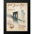 thumbnail image 2 of FISK, Arnie 14x18 Black Modern Framed Museum Art Print Titled - Bridge to NYC, 2 of 5