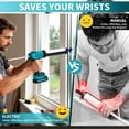 thumbnail image 2 of Cordless Caulking Gun, 21V Battery Powered Caulk Gun, Electric Caulking Gun w/2 x 2.0Ah Batteries, 9Pcs Caulk Remover Tool, LED Light, Auto Retract for Filling, Sealing, 2 of 8