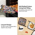 thumbnail image 4 of 5 Pcs Kitchen Set Heat Resistant Oven Mitts and Non-Slip Pot Holders with Adjustable Cooking Apron Little Beautiful Daisy Flower, 4 of 6