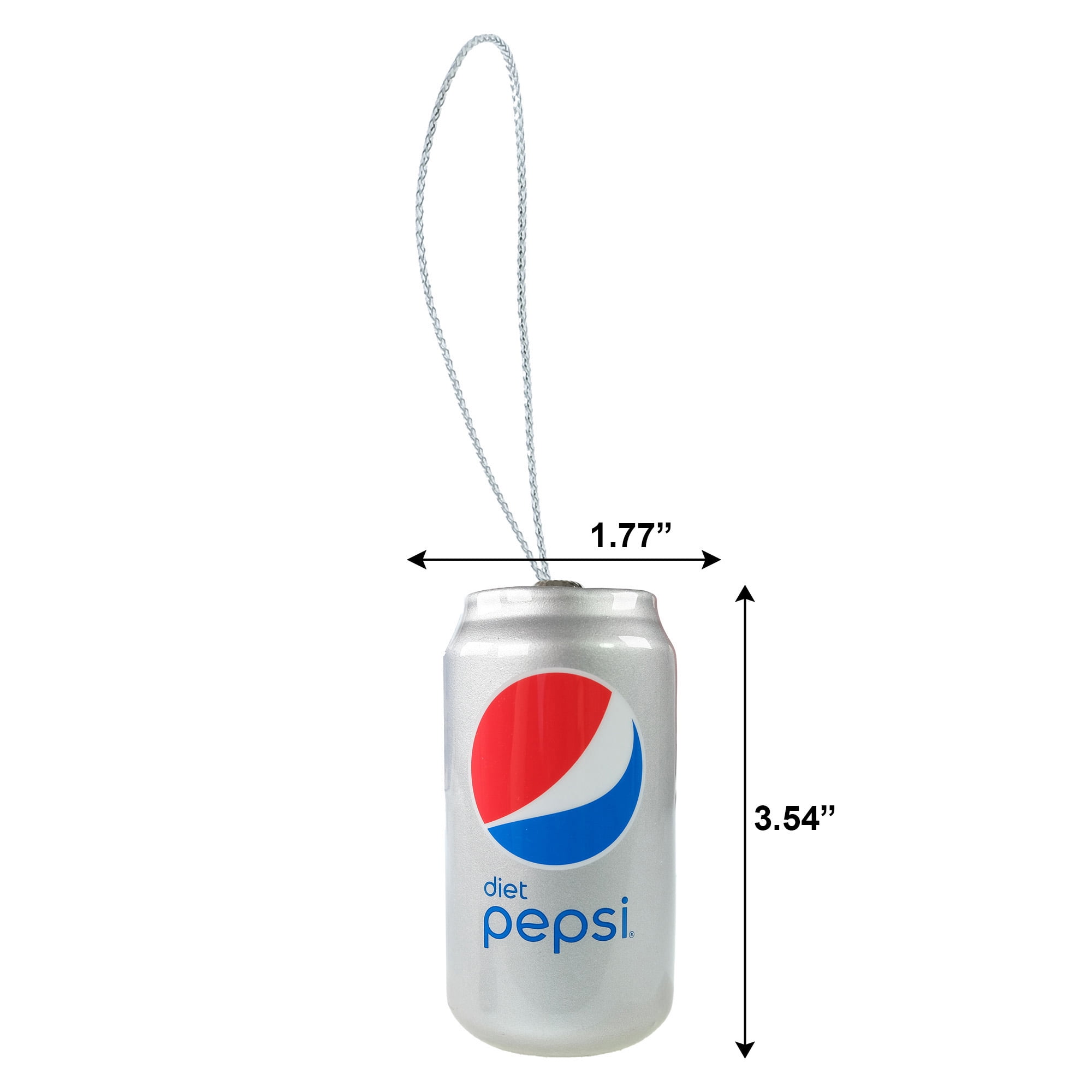 Diet Pepsi Decoupage Holiday Ornament, 4 inches Tall, Molded