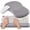 Hk003-neutral Gray Light Purple, variant on Ergonomic Mouse Pad and Keyboard Wrist Rest Set, Full Memory Gel Design with Massage Bulge for Computer Typing
